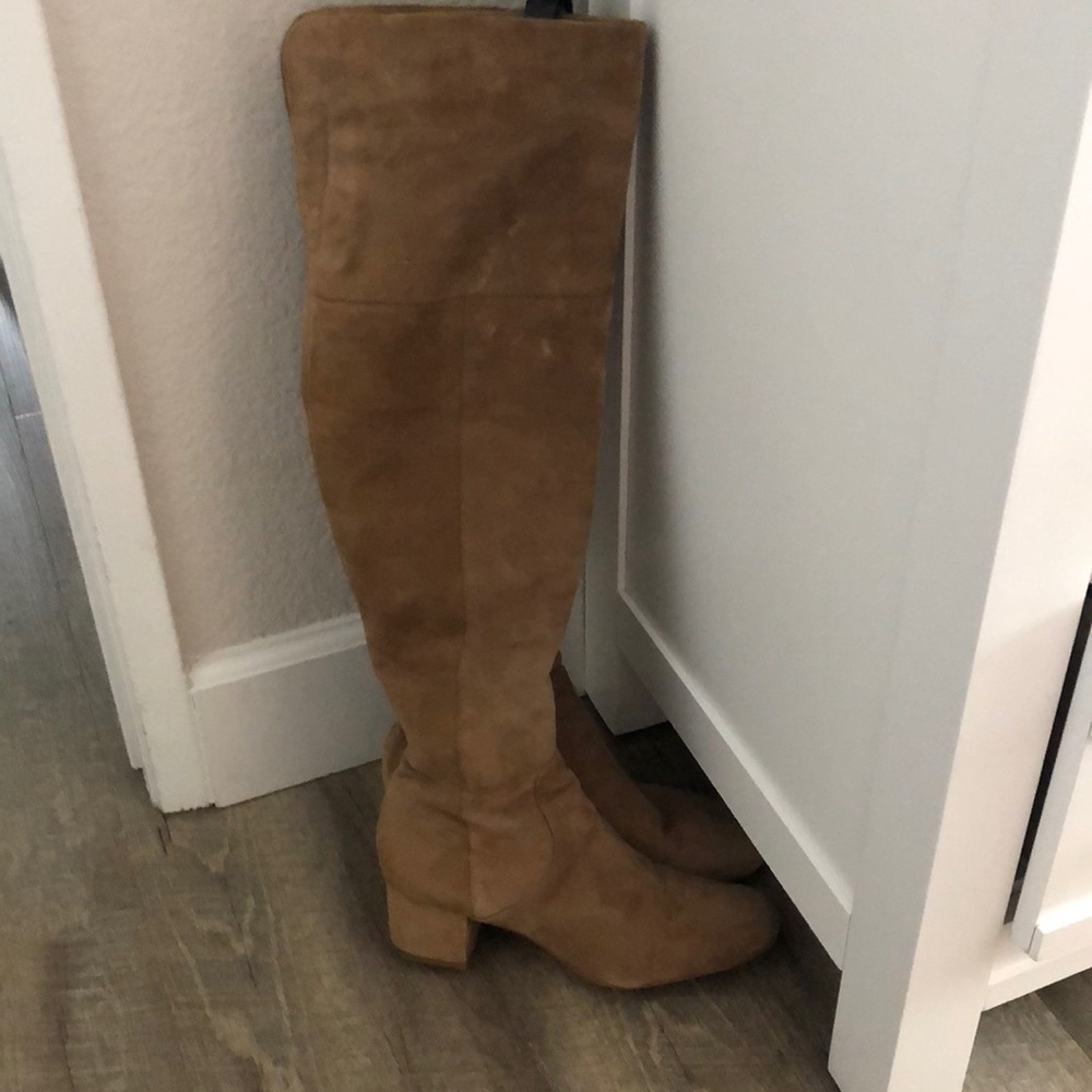 Sam Edelman Tan Suede Over the Knee Boot